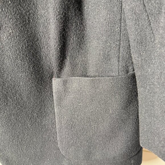 Land's End Wool Cashmere Blazer Petite 4 Single Breasted Black Coastal Career - Picture 7 of 10